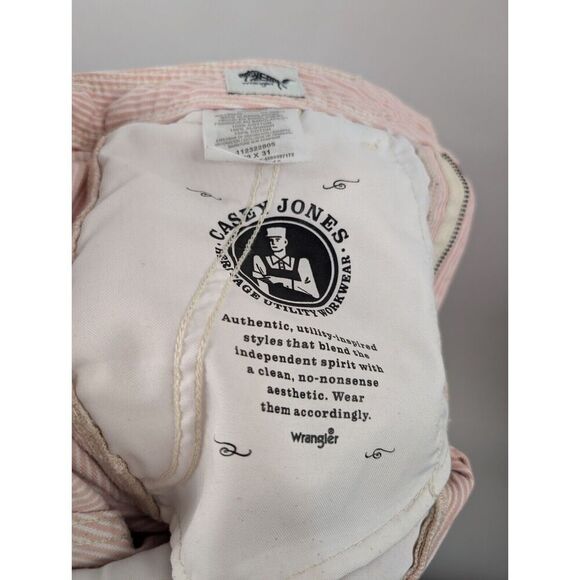 Wrangler Pants Womens 29X31 Pink Stripe Casey Jones Wide Leg Painter Pants - Picture 11 of 11